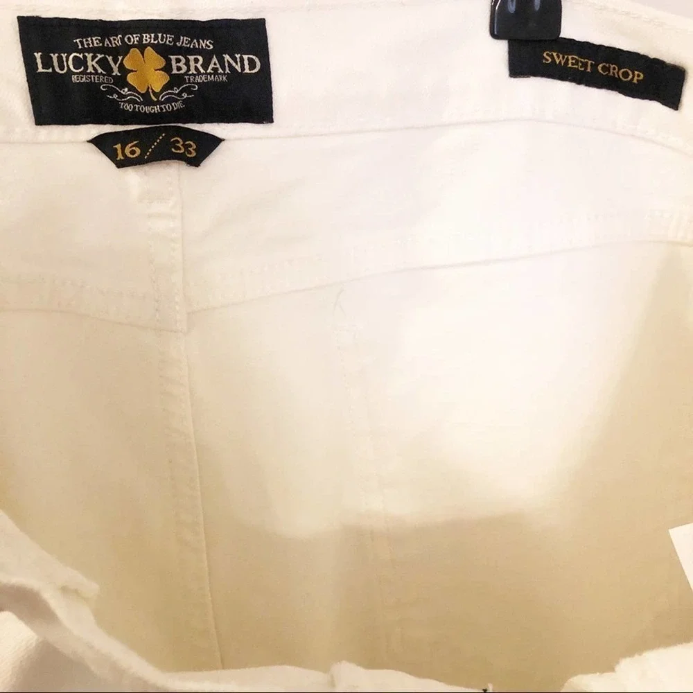 NWT Lucky Brand Sweet Crop Embroidered Jeans 16/33 - Picture 8 of 9